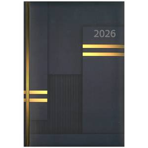 2026 A5 Diary Week to View - Gold Bars