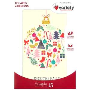 Xmas Boxed Cards - 12 cards, 4 designs