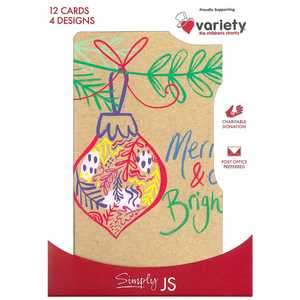 Xmas Boxed Cards - 12 cards, 4 designs