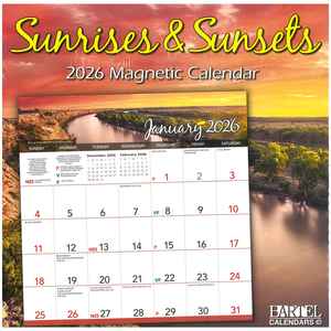 2026 Magnetic Calendars: 2026 Magnetic Wall Calendar - Sunrises & Sunsets