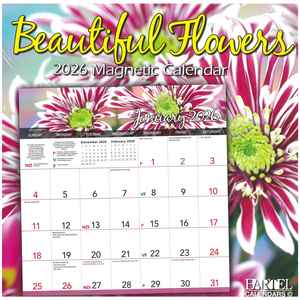 2026 Magnetic Calendars: 2026 Magnetic Wall Calendar - Beautiful Flowers
