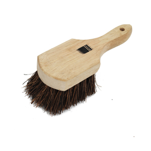 Products: Short Wood Handle Dyed palmyra Gong Brush Brownbrush