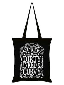 Nerdy Dirty Inked & Curvy Black Tote Bag