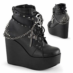 Platforms 1: Poison-101 Platforms - Black Vegan Leather