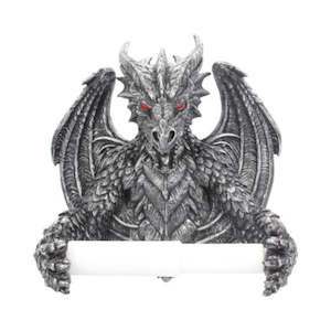 Nemesis Now: Obsidian Menacing Gothic Dragon Toilet Roll Holder