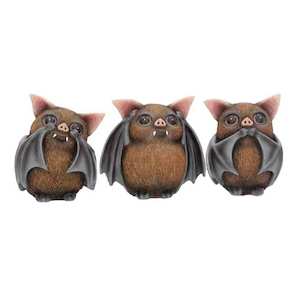 Nemesis Now: Three Wise Bats Figurine Set