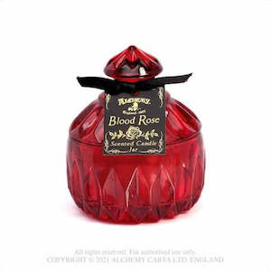 Round Vintage Scented Candle Jar - Blood Rose