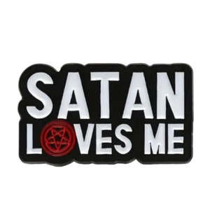 Satan Loves Me Enamel Pin 2