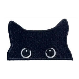 Black Cat Face Patch