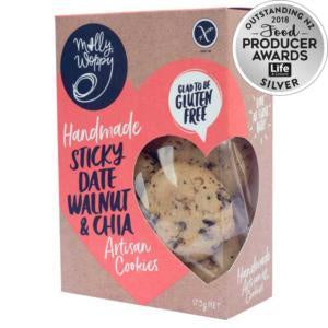 Cookies Cakes: Molly Woppy Artisan Cookies Sticky Date Walnut & Chia- Gluten Free