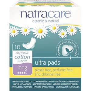 Natracare Ultra Pads With Wings Long 10s
