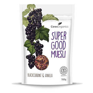 Breakfast Cereal: Ceres Organics Super Good Muesli - Blackcurrant & Vanilla 700g
