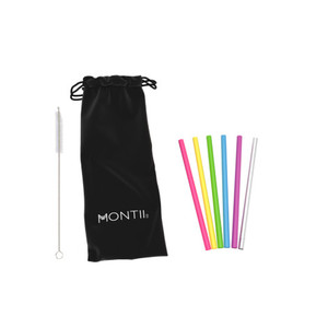 Products: Montii Reusable Rainbow Mini Straw Set