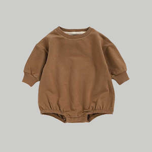 Frontpage: Pullover Bubble Romper - Brown