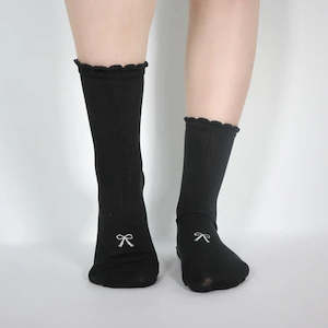 Bow Sock - Black
