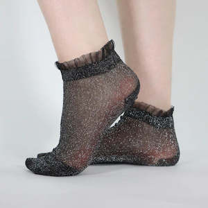 Glitter Frill - Black/Silver