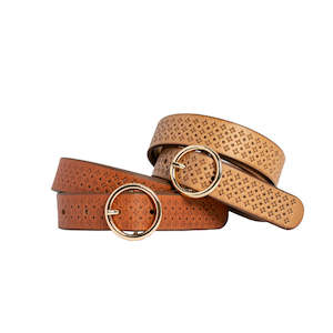 Belts: Airlie Leather Belt - Natural