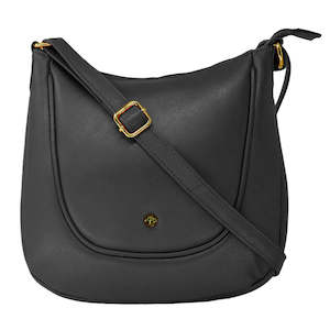 Leather Cross Body Medium - Black