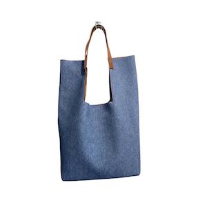 Bags: Cut Out Tote Bag - Blue