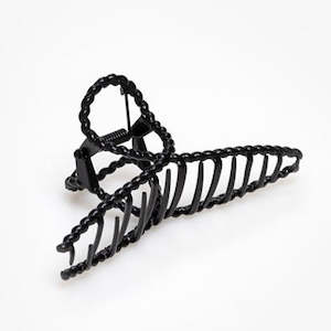 Metal Claw Clip - Black Twist