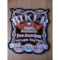 Products: Live Free Ride Free Embroidered Biker Back Patch