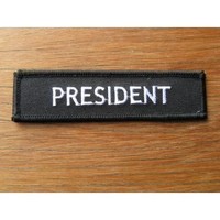 Products: Office Bearers President Embroidered Patch