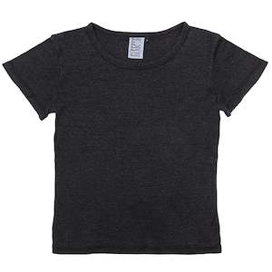 MINI TEE: LIGHT RIB BLACK MINI TEE