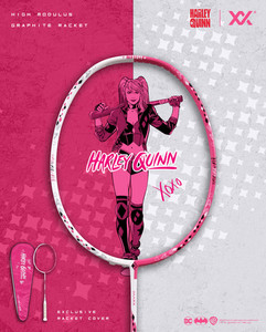 Products: MAXX - Harley Quinn Racket (6U) ) + Free Towel & Socks Buddy Sports