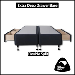 Bed Bases: Extra Deep Drawer Bed Base Double Split (NZ Made)