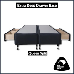 Bed Bases: Extra Deep Drawer Bed Base Queen Split (NZ Made)