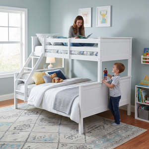 Double Bed: TwinTower Wooden Bunk Bed -