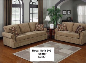 Royal Sofa 3+2+1 Seater – Budget Furniture