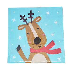 Napkins: Reindeer Christmas Napkins - Lunch 20 Pkt
