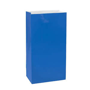 Aladdin Party: Bright Royal Blue Party Bags 13cm x 25cm - 12 Pkt