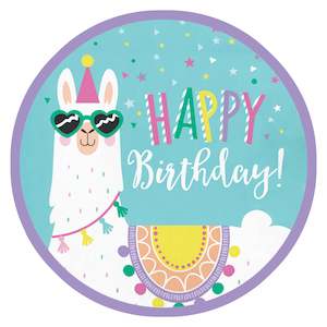 Llama Party Edible Cake Image