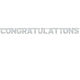 Congratulations Silver Letter Banner
