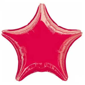 Stranger Things Party: Metallic Red Star Foil Balloon