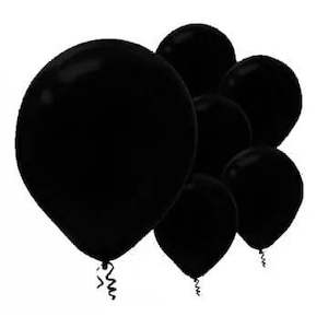 Stranger Things Party: Value Balloons Pack of 15 - Black