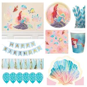Little Mermaid Party: The Little Mermaid Party Pack for 8 - SAVE 40%