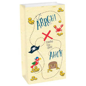 Ahoy Birthday Paper Treasure Map Treat Bags - 8 Pkt
