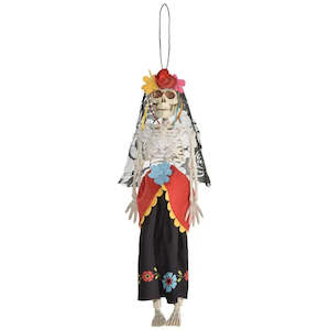Day Of The Dead Skeleton Bride Hanging Decoration