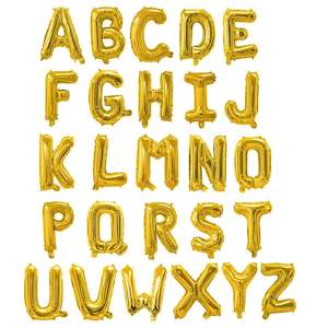 Small Letter Foil Balloon - Gold