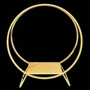 Double Hoop Gold Cake Stand Hire