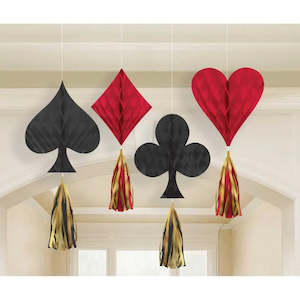 Casino Party: Casino Hanging Honeycomb Decorations