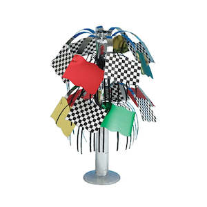 Black & White Check Mini Foil Cascade Centrepiece