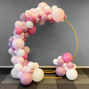 Dusky Rose Balloon Frame Backdrop Hire