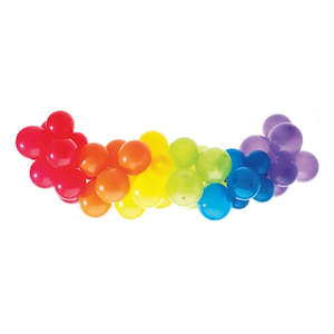 Organic Balloon Garlands Decor: Rainbow Balloon Garland Kit - 40 Pkt