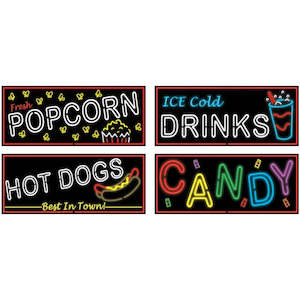 50's Neon Food Sign Cutouts
