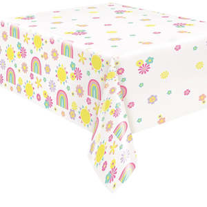 60s Party: Pastel Rainbow Tablecover