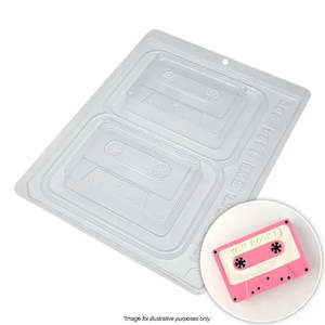 80s Party: Cassette Tape Plastic Candy Mould #1424